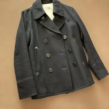 TK 네이비 더블 브레스트 피 코트 사이즈 4