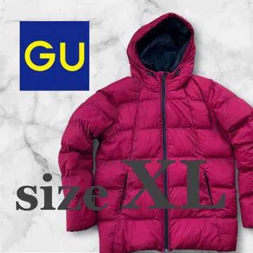GU 빨간색 에코 다운 자켓 XL