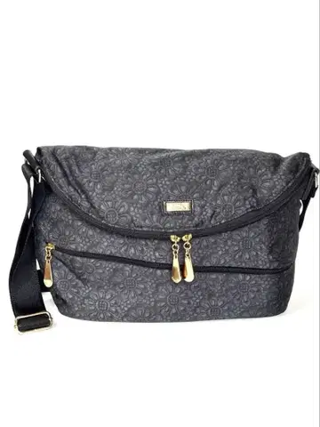 AnnaSui 꽃무늬 나일론 숄더백 블랙