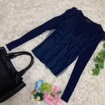 컨디션 최상 질스튜어트 리브 니트 가디건 네이비 슬림 튤 귀여운 F