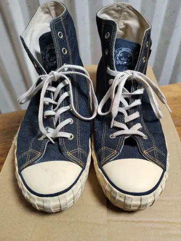 EVISU 데님 하이컷 스니커즈 일본 제품