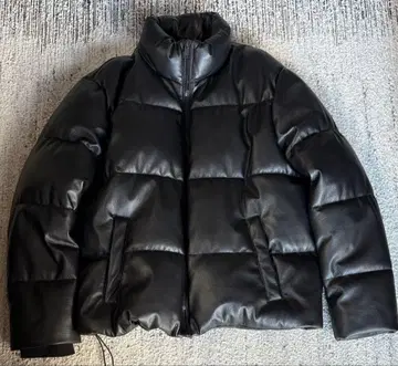 [ 레어 ] 컨디션 최상 ZARA 인조 가죽 다운 자켓 두툼 눕시형 XL