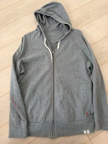 폴스미스 지퍼 후드티 그레이 M 원포인트 로고