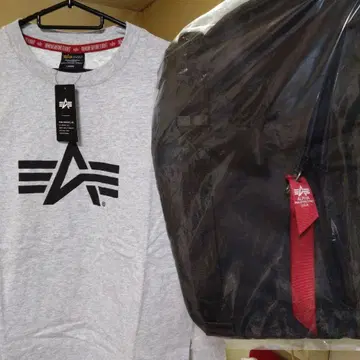 ALPHA INDUSTRIES 미사용 긴팔 T셔츠 + 레코드 백