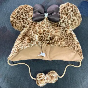 [ 새상품급 ] 미니 팬캡 레오파드 무늬 디즈니랜드