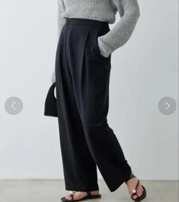 인기! GALLARDAGALANTE 저지 랩 와이드 팬츠 블랙 1