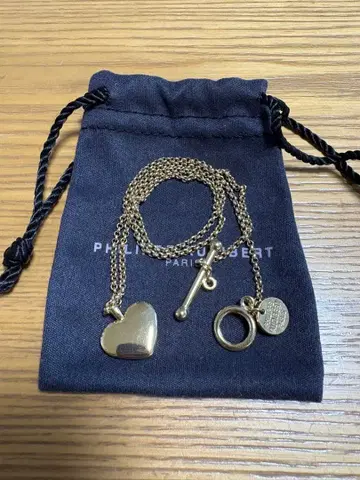 [별주] PHILIPPE AUDIBERT 하트 모티브 목걸이 골드