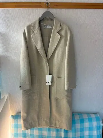 ZARA 베이지 롱 코트 M
