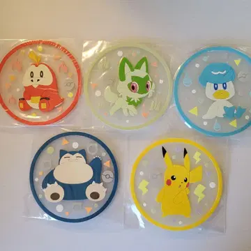 [ 새상품 ] 포켓몬 클리어 러버 코스터 5개 세트