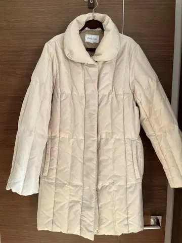 아이보리 롱 다운 코트