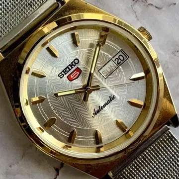 세이코 5 오버홀 완료 데이데이트 자동 와인딩 빈티지 70S 실버