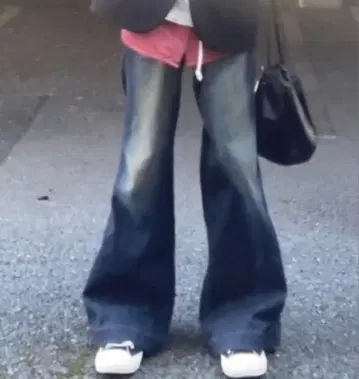 y2k 플레어 데님 와이드 플레어