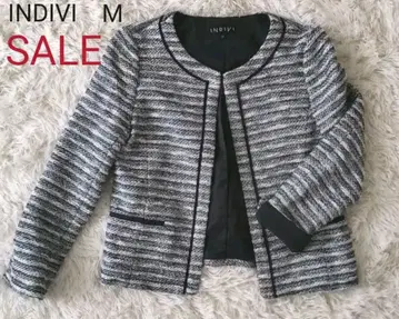 INDIVI 노카라 자켓 네이비 38