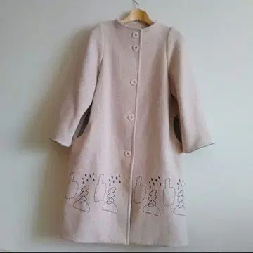 POU DOU DOU 코트 자수 귀여운