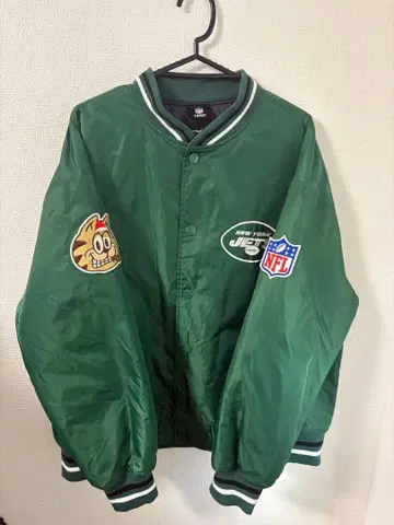 뉴욕 제츠 바시티 자켓 그린 컬러