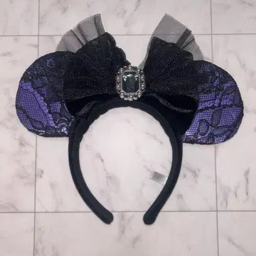 디즈니 머리띠 2024 할로윈 레이스 보라색 D할로