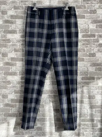 [ 새상품급 ] 네이비 체크 무늬 팬츠 사이즈 38 M