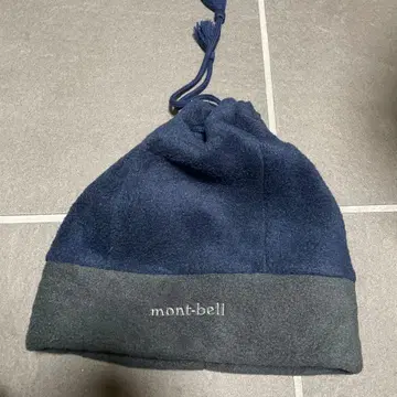 mont-bell 플리스 니트 모자 네이비/그레이