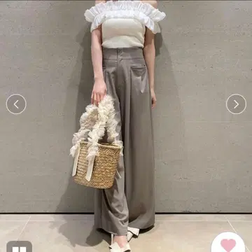 SNIDEL 턱 스트레이트 팬츠