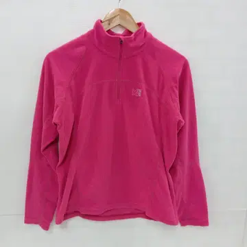 11.29 S457 밀레 상의 하프 지퍼 핑크 L