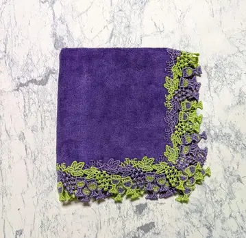 치카자와 레이스 타월 손수건