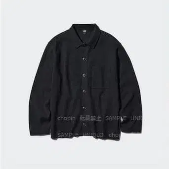 밀라노 리브 셔츠 가디건 BLACK UNIQLO