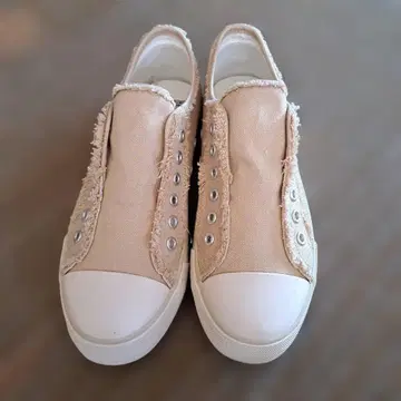 베이지 프린지 슬립온 스니커즈 XL