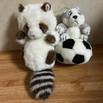 쇼와 레트로 빈티지 피넛 클럽 봉제 인형 너구리 개 93년