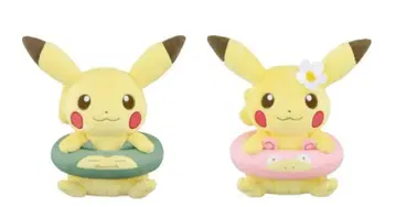 레어 제일복권 C상 피카츄 우키와 봉제 인형 카비곤 야돈 2종 세트