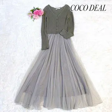 새상품급 코코딜 이소재 절개 니트 롱 원피스 샤샤 스커트 2