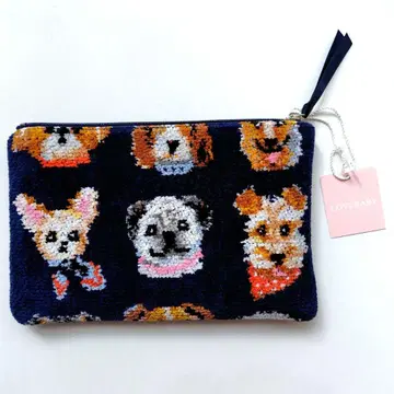 [ 미사용 새상품 ] 페이 라브 리드 도기 플랫 파우치