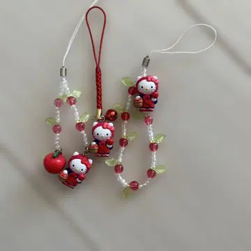 헬로키티 지역 한정 스트랩! 아오모리 사과 아가씨 3개 세트