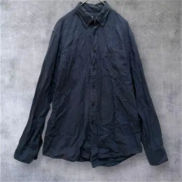 [ 유니클로UNIQLO ] 긴팔 셔츠 캐주얼 면 100% 네이비 M