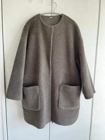 그레이 보아 오버 사이즈 자켓