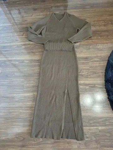 anuans 리브 니트 셋업