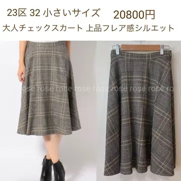 23구 32 체크 플레어 스커트