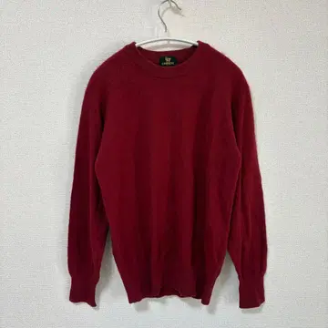 캐시미어 캐시미어 100% 크루넥 스웨터 버건디