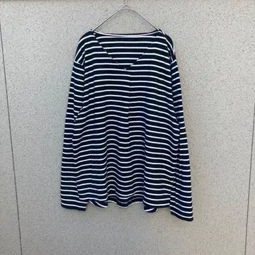 2985 [ n, ] LL 스트라이프 V넥 긴팔 상의 보더