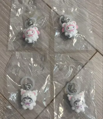 산리오 메지루시 액세서리 폭신폭신 스노우 가챠가챠 마이멜로디 쿠로미