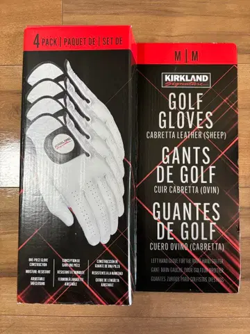 Kirkland 골프 그로브 4팩 M 사이즈