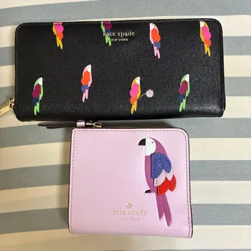 케이트 스페이드 지갑 앵무새 패턴 세트