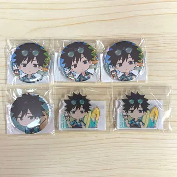 주술회전 마루쿠지 캔뱃지 아크릴 키링 후시구로 메구미 6개 세트