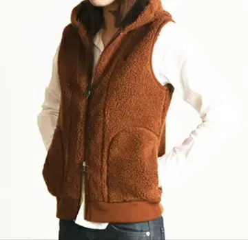 Gymphlex 짐플렉스 보아 지퍼 후디드 베스트 12 브라운 계열