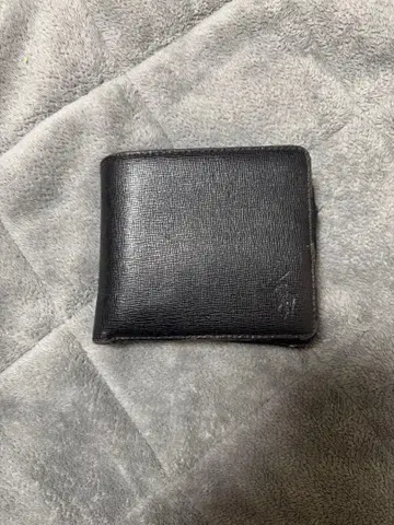 POLO 블랙 이단 접이식 지갑 가죽제