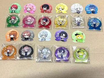 컬러풀 피치 글리터 홀로그램 키링 전 11종 컴플리트 세트