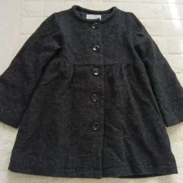 다크 그레이 플레어 실루엣 롱 코트