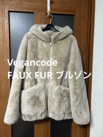 새상품 Plage 비건 코드 FAUX FUR 블루종 내추럴
