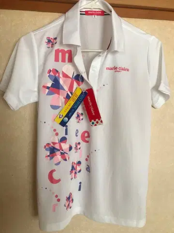 마리 클레어 골프 피케 셔츠 L 화이트