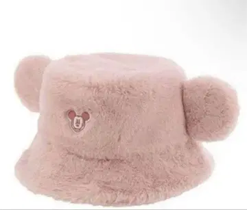 [ 미사용 새상품, 택 포함 ] Disney 미키 복슬복슬 버킷 햇 핑크