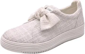 JEWEL CASKET 리본 포함 화이트 스니커즈 23.5